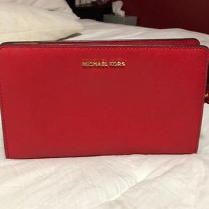 Red Michael Kors Clutch